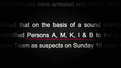 Persons A, M, K,
I and B. - No Stone Unturned