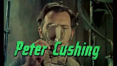 'Peter Cushing was cast in
the lead role as Frankenstein, - The Life and Deaths of Christopher Lee