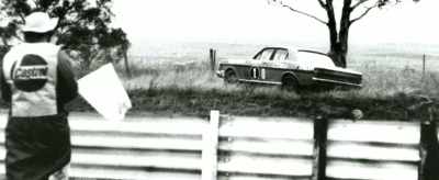  Peter: He finished up
 off the road, unharmed - Brock: Over the Top
