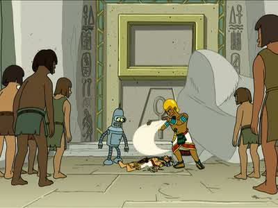 Pharaoh Hermenthotip is dead. - Futurama