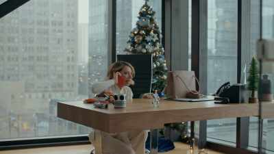 -[phone beeps]
-[phone rings] - Take Me Back for Christmas