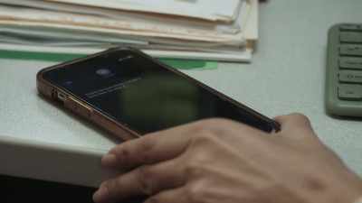 [phone chimes] - My Life Is on the Line