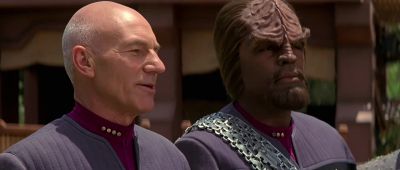 Picard to Enterprise Seven to beam up - Star Trek: Insurrection