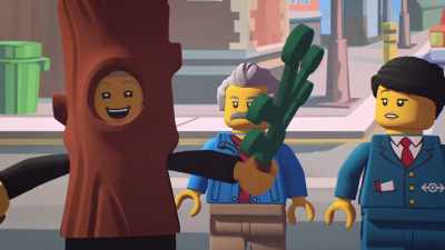 Pie. Chef's hat? Artificial chocolate?
Chester is... - LEGO City Adventures
