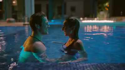 (pierce and amelie laughing) - A Dangerous Affair