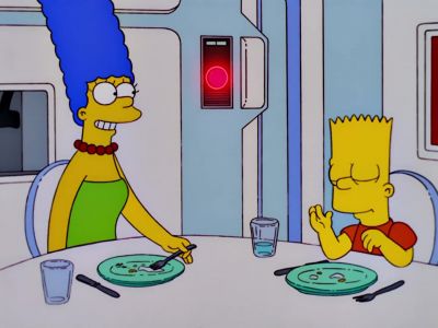 Pierce, that was delicious!
Can we help you with the dishes? - The Simpsons