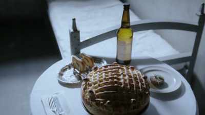 Pigeon pie,
pâté and a bottle of sherry. - Decline and Fall