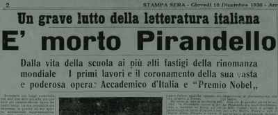 PIRANDELLO IS DEAD - Leonora addio
