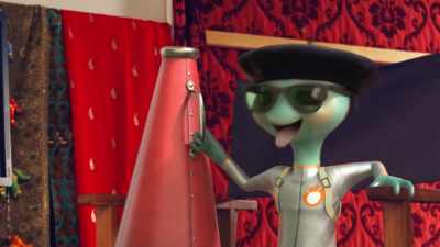 - [Pixbee giggling]
- [farting] - Alien TV