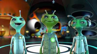 [Pixbee squealing with delight] - Alien TV