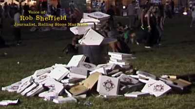 Pizza boxes
were very good surface - Woodstock 99: Peace Love and Rage