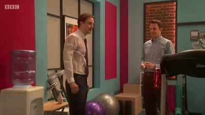 Place looks different.
You redecorated? - The Goes Wrong Show