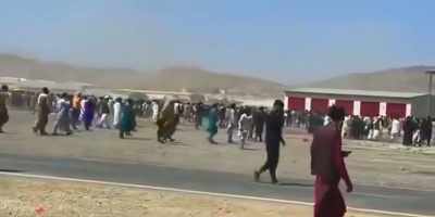 [plane engine roaring] - Escape from Kabul