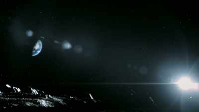 Planet earth and a
uniquely large moon. - One Strange Rock