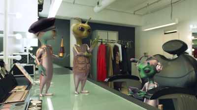 [playful prattling] - Alien TV