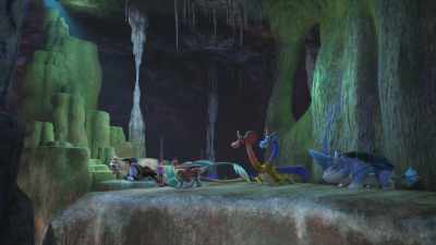 [playful shrieking]
[laughter] - Dragons: The Nine Realms