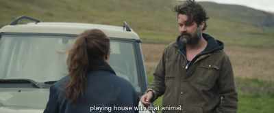 Playing house with that animal. - Lamb