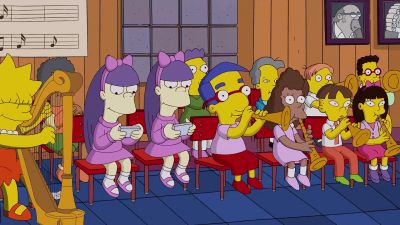 (playing the harp) - The Simpsons