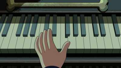 - [plays organ]
- Almost there. - Grimsburg