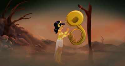 -(plays tuba)
-(ship horn blaring) - Legend of the Three Caballeros