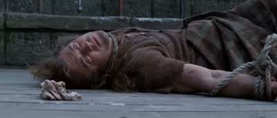 Rise to your knees, kiss the royal emblem on my cloak, and you will feel no more. - Braveheart