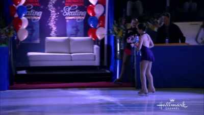 - Please give a warm welcome
to our three finalists. - Love on Ice