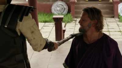 Please, mighty warrior,
have mercy on my soul. - Troy the Odyssey