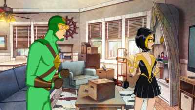 Please stop talking
about this, Chuck. - Kite Man: Hell Yeah!