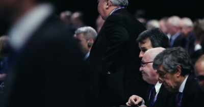 Please take your seats.
The UEFA Congress is about to begin. - Super League: The War for Football