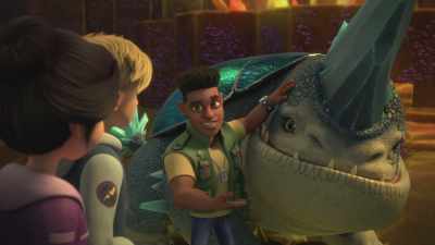 - Plowhorn. Her name is Plowhorn.
- [grumbles] - Dragons: The Nine Realms