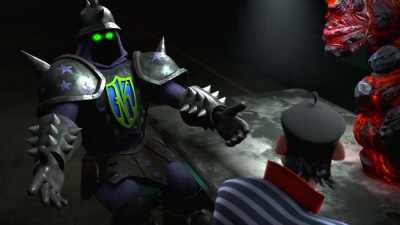 Plus, I'm an actual knight,
which is also super dark. - Megamind vs. the Doom Syndicate