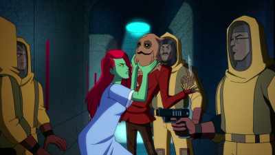 - [Poison Ivy sighs]
- [laughing maniacally] - Harley Quinn