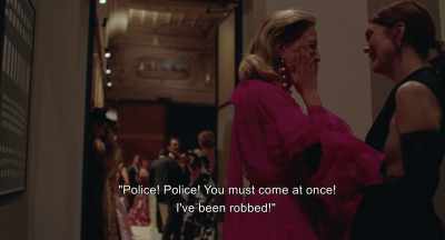 "Police, come quick!
We've been robbed!" - The Staggering Girl