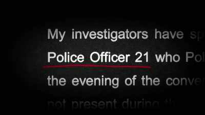 Police officers were
identified by numbers, - No Stone Unturned