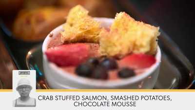 POONAM: "Crab stuffed salmon, - Secret Chef