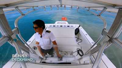 Port quarter is clear, 
port rocks. - Below Deck Down Under