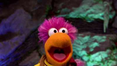 Portal, scary, hairy, monster! - Fraggle Rock: Back to the Rock