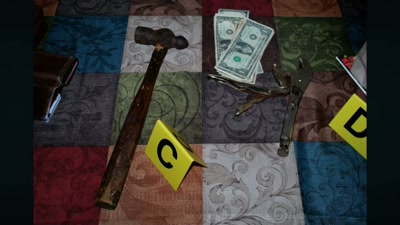 Potential weapons, cash
and cleaning products - Killers: Caught on Camera