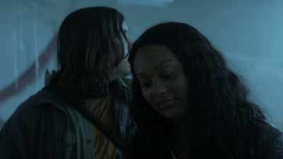 [Pounding on door, growling] - The Walking Dead: World Beyond