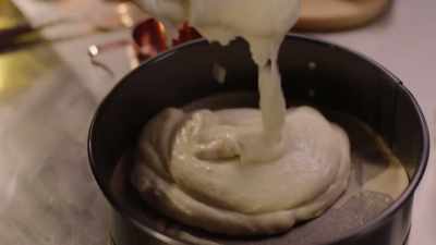 Pour the batter into a
20cm springform tin, and give - Nigella: At My Table