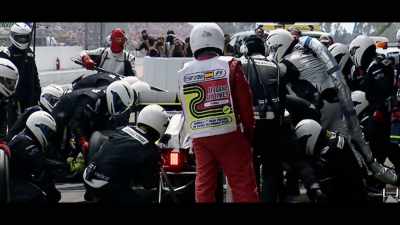 [power tools whirring] - Brawn: The Impossible Formula 1 Story