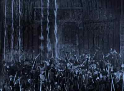 Preparing a fiery
baptism - MOLTEN LEAD! - The Hunchback of Notre Dame