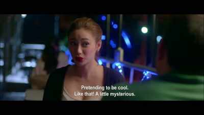 Pretending to be cool.
Like that, a little mysterious. - Always Be My Maybe