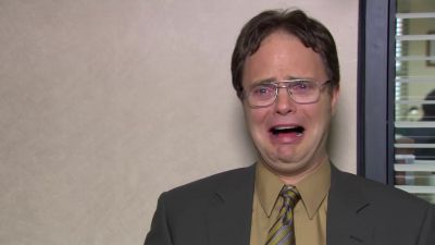 [pretending to cry]
Jim is gone. - The Office