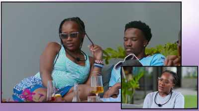 -[Pretty, Santino chuckling]
-[Gontse] Hey. [chuckles] - Love Never Lies: South Africa