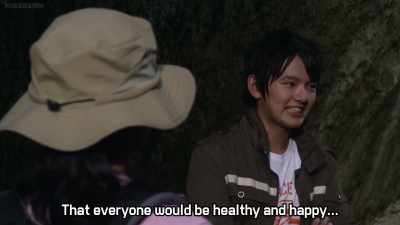 Probably for everyone's
health and happiness. - Ultraman Geed the Movie: Connect! The Wishes!!