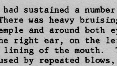 Probably her head had been
forced backwards, - Murder in the Badlands