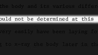  Probably the wounds
 were confined to the head.. - Homicide Hunter: Devil in the Mountains