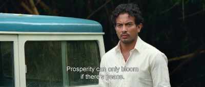 Prosperity can only bloom
if there's peace. - Birds of Passage