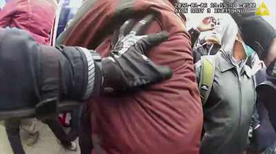 Protester:
U.S.A! U.S.A!
You fucking traitors! - Four Hours at the Capitol